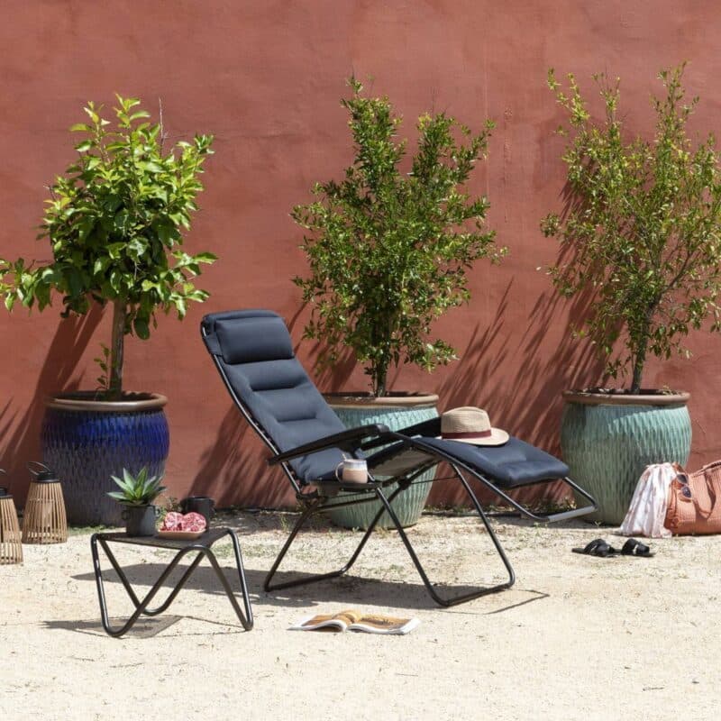 Lafuma Relaxsessel "RSX Clip XL", Stahlrohr schwarz, Textilgewebe AIR COMFORT® acier ©LAFUMA MOBILIER - Pierrick Verny