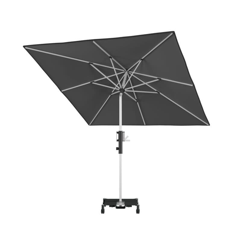 Knirps "Phoenix" Sonnenschirm, Alu silber, Schirmdach dark-grey mit Rollensockel Knirps "Phoenix" Sonnenschirm mit Rollensockel Easy Click®