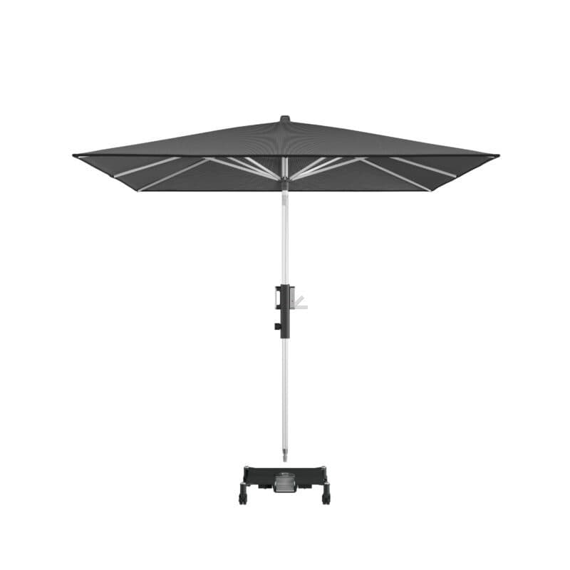 Knirps "Phoenix" Sonnenschirm, Alu silber, Schirmdach dark-grey mit Rollensockel Knirps "Phoenix" Sonnenschirm mit Rollensockel Easy Click®