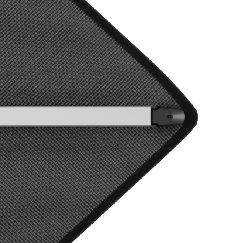 Knirps "Phoenix" Sonnenschirm, Alu silber, Schirmdach dark-grey