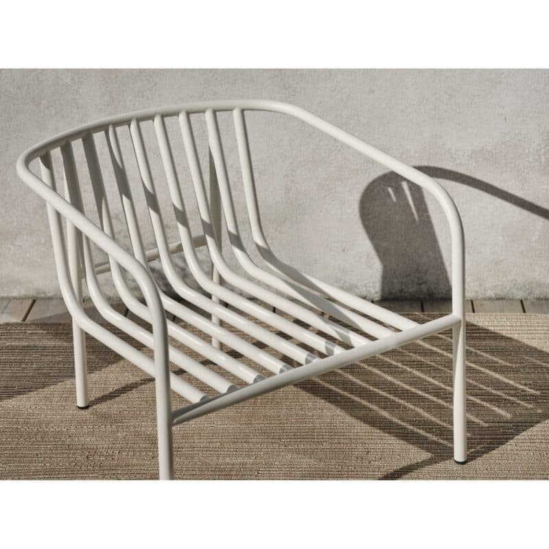 Brafab "Bendt" Loungesessel, Gestell Aluminium pearl white