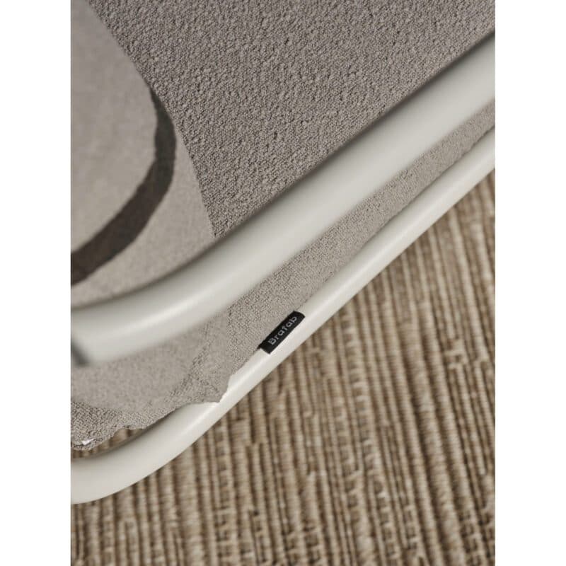 Brafab "Bendt" Loungeserie, Gestell Aluminium pearl white, Kissen Teddy beige