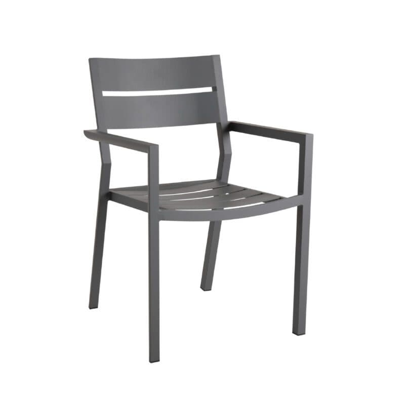 Brafab "Delia" Stapelstuhl mit Armlehnen, Aluminium anthrazit