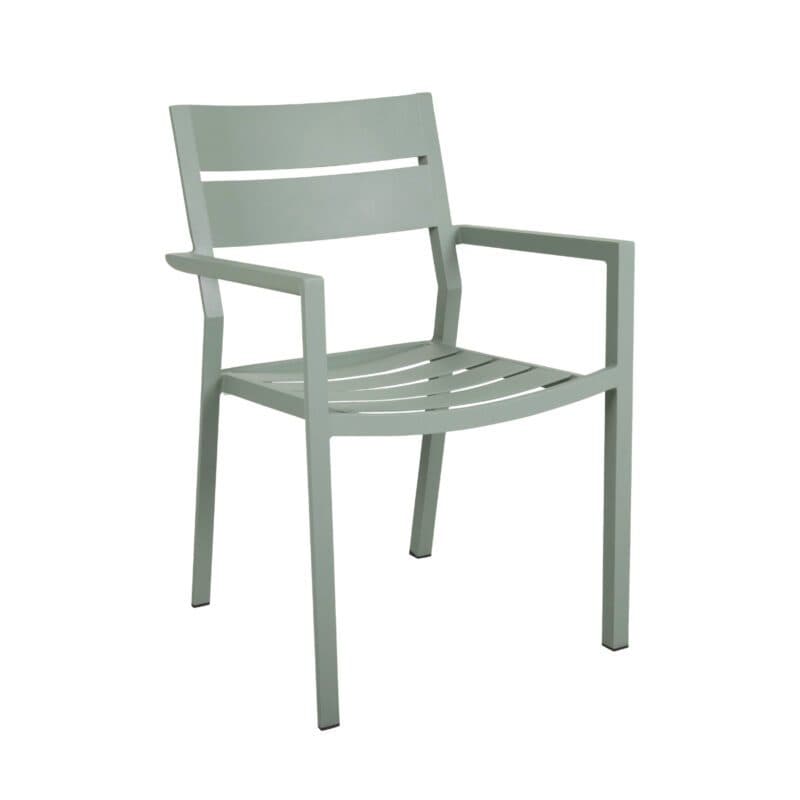 Brafab "Delia" Stapelstuhl mit Armlehnen, Aluminium dusty green