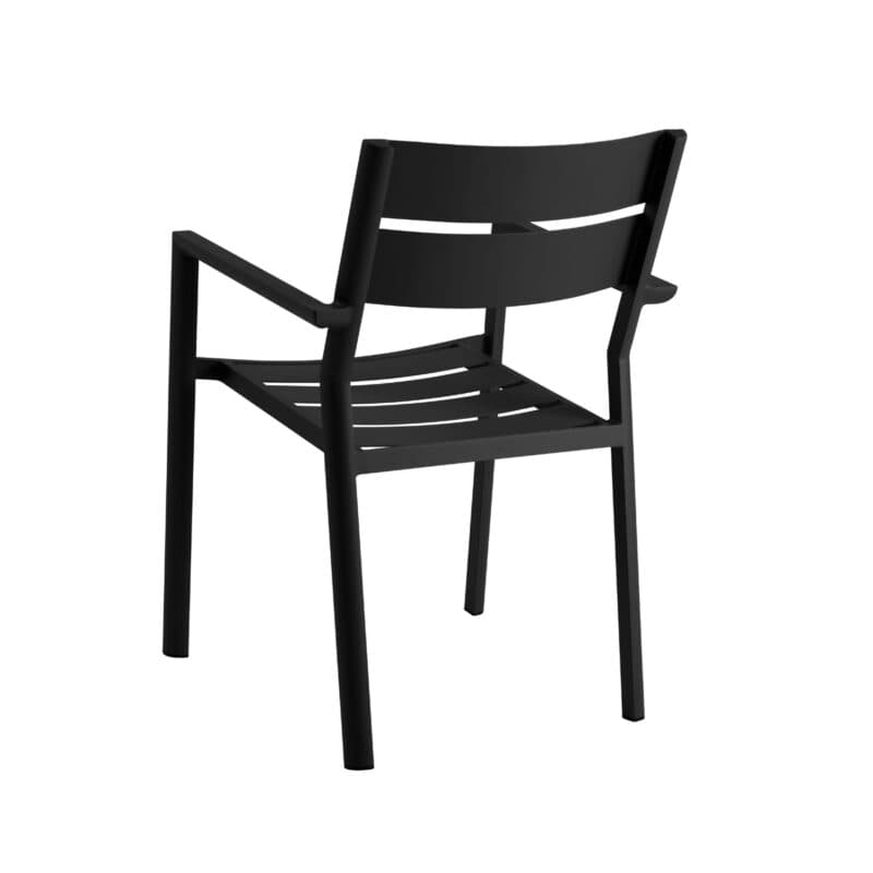 Brafab "Delia" Stapelstuhl mit Armlehnen, Aluminium schwarz