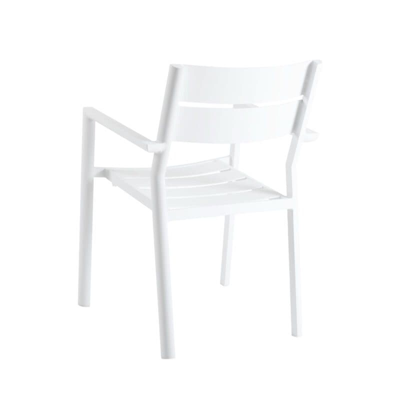 Brafab "Delia" Stapelstuhl mit Armlehnen, Aluminium weiß