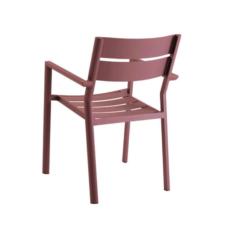 Brafab "Delia" Stapelstuhl mit Armlehnen, Aluminium zin red