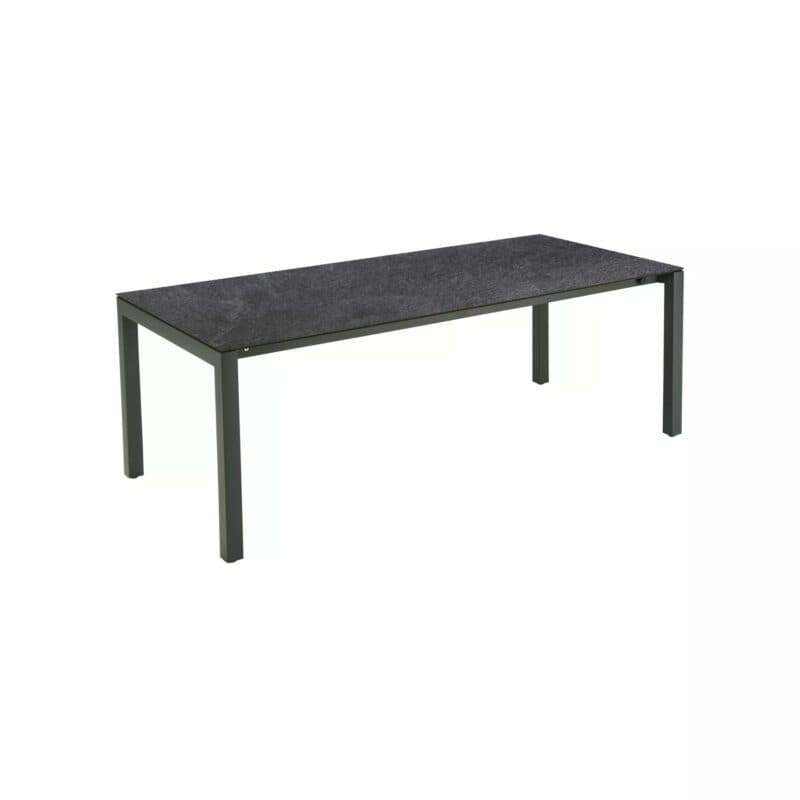 CASA DOMA "Amato" Ausziehtisch 210/270/330x100 cm, Edelstahl anthrazit, HPL Scivaro Schiefer