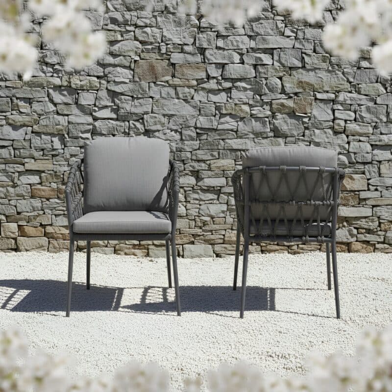 CASA DOMA "Messina" Diningsessel, Alu und Rope anthrazit (Bild KI-generiert)