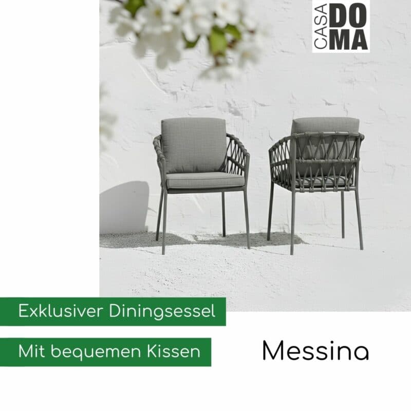 CASA DOMA "Messina" Diningsessel, Rope anthrazit (Bild KI-generiert)