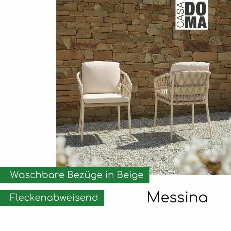 CASA DOMA "Messina" Diningsessel, Rope fossil (Bild KI-generiert)