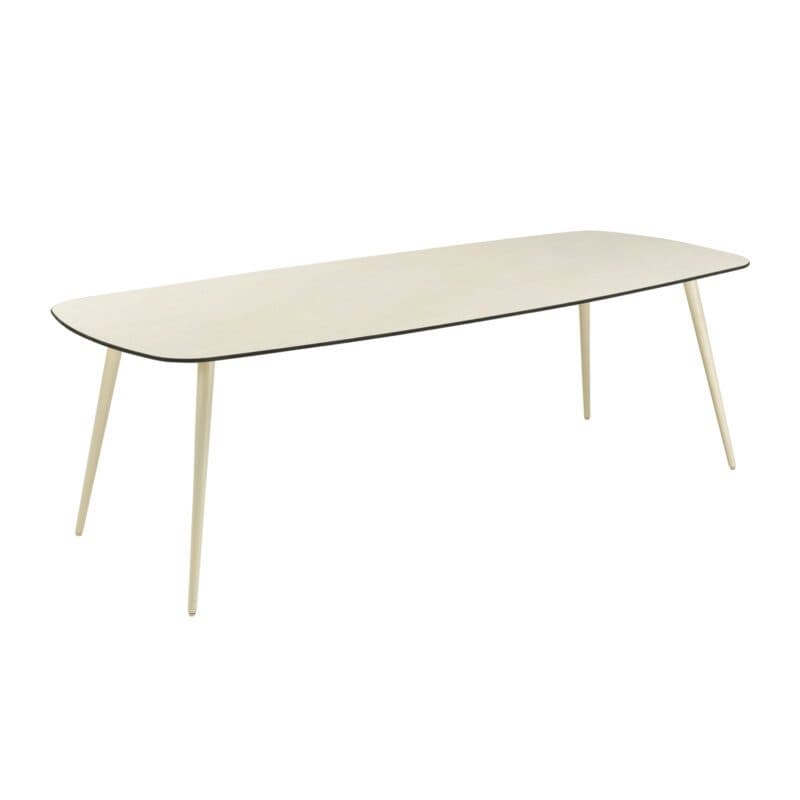 CASA DOMA "Napola" Gartentisch, 240 x 100 cm, Alu cream, HPL travertin