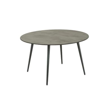 CASA DOMA "Napola" Gartentisch Ø 130 cm, Alu anthrazit, HPL chromix anthrazit