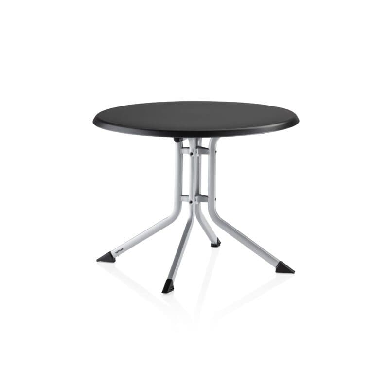 Kettler "Boulevard" Klapptisch 100 cm, Gestell Aluminium silber, Tischplatte Kettalux-Plus anthrazit