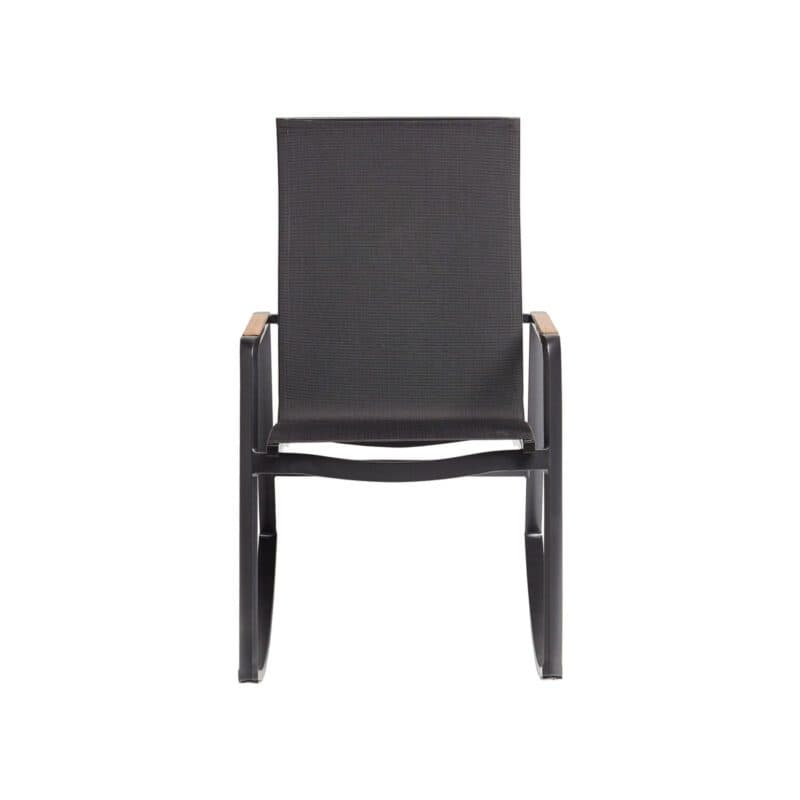 Kettler "Diamond" Schaukelstuhl, Gestell Aluminium anthrazit, Bespannung Textilen charcoal, Teak-Armlehnen