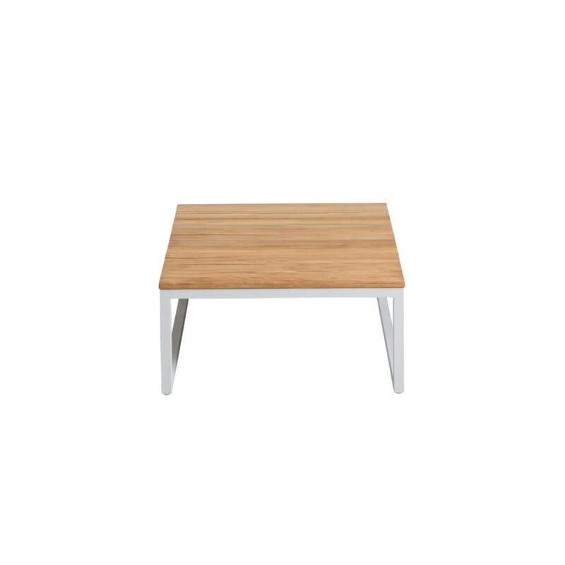 Kettler "Ocean Skid Platform" Loungetisch, Alu weiß, Tischplatte Teak