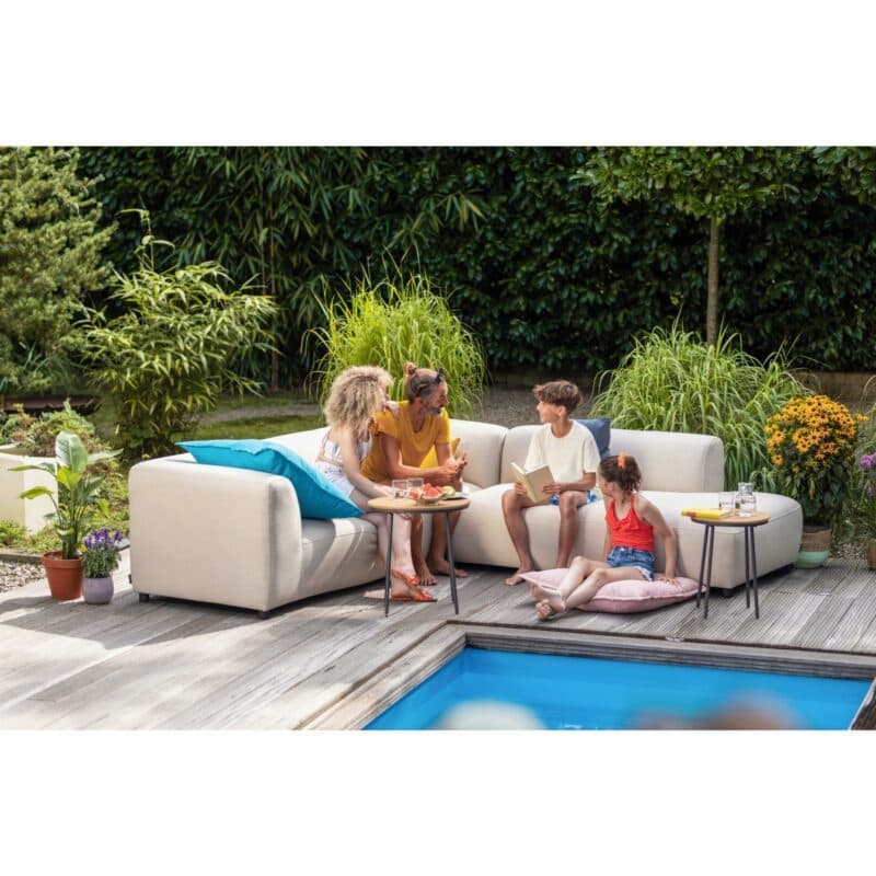 Kettler “Osea“ Loungeset, Ecklounge 2-teilig, Gestell Aluminium, Textilgewebe Sunbrella® beige, ohne Loungetische