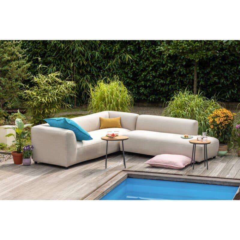 Kettler “Osea“ Loungeset, Ecklounge 2-teilig, Gestell Aluminium, Textilgewebe Sunbrella® beige, ohne Loungetische