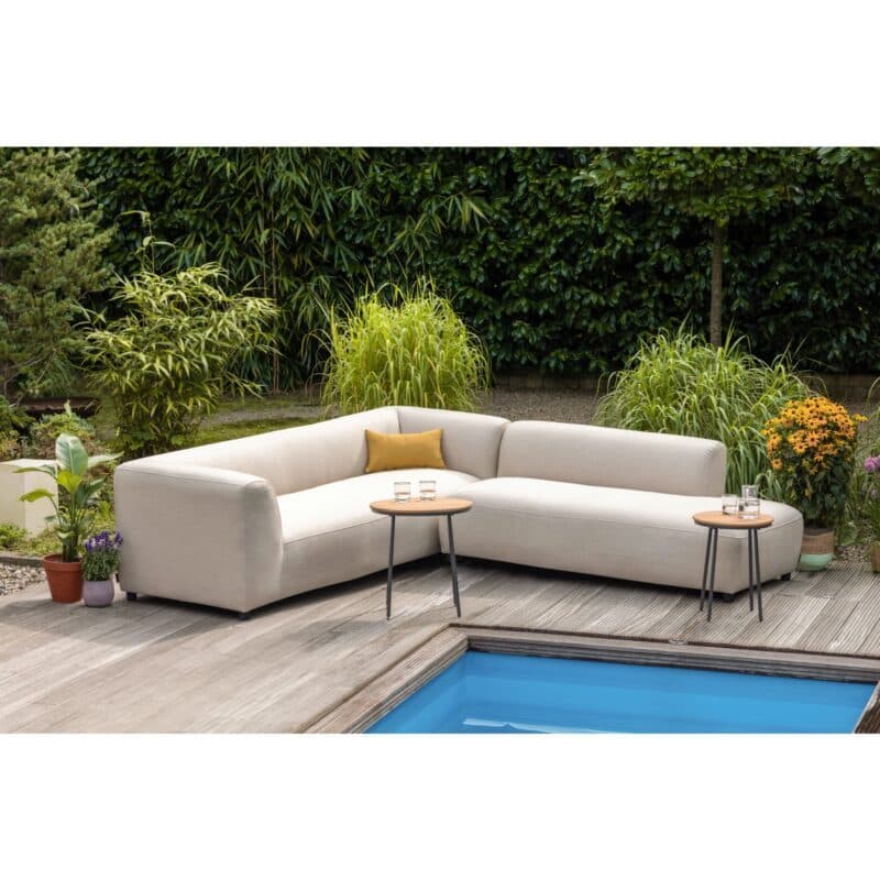 Kettler “Osea“ Loungeset, Ecklounge 2-teilig, Gestell Aluminium, Textilgewebe Sunbrella® beige, ohne Loungetische