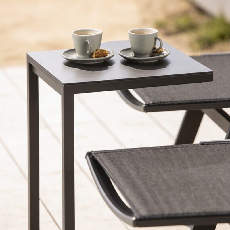 Liadomo "Lido" Beistelltisch 42 x 35 cm, Aluminium anthrazit (Bild KI-generiert)