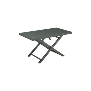 Liadomo"Scapoli" Loungetisch höhenverstellbar, 120x70 cm, Höhe 40-68 cm, Alu anthrazit
