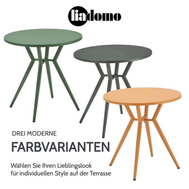 Liadomo "Lesina" Bistrotisch in 3 Farben