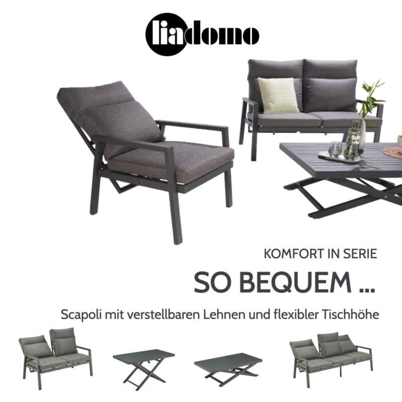 Liadomo Loungeserie "Scapoli" mit Verstellfunktion
