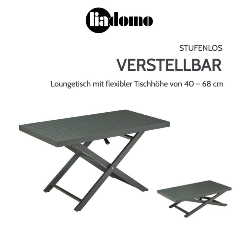 Liadomo "Scapoli" Loungetisch, höhenverstellbar