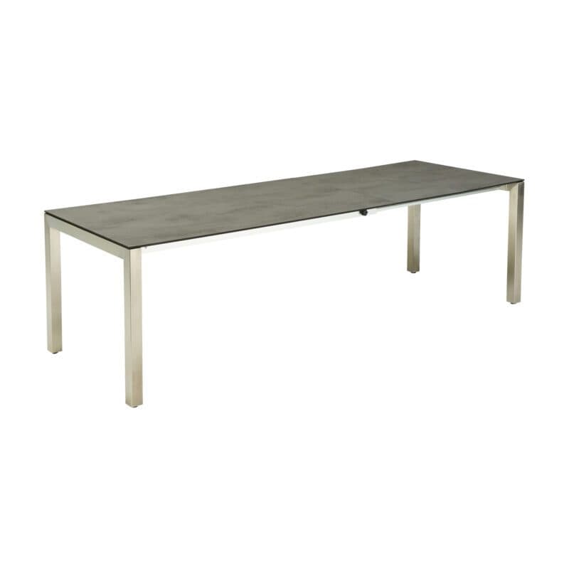 CASA DOMA "Amato" Ausziehtisch 160/210/270x90 cm, Edelstahl gebürstet, HPL Chromix anthrazit