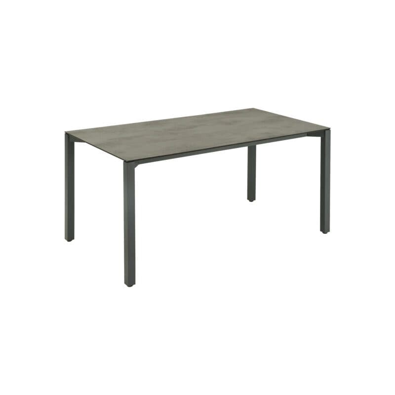 CASA DOMA "Campana" Gartentisch 160x90cm, Alu anthrazit, HPL chromix anthrazit