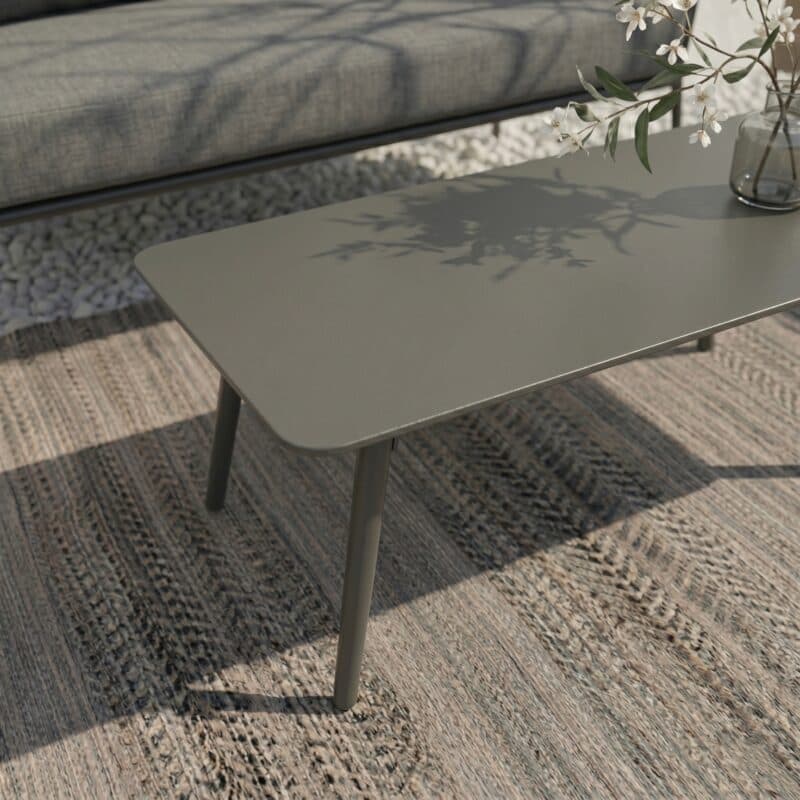CASA DOMA Loungesofa "Falcone", Aluminium anthrazit, Rope anthrazit und Loungetisch "Arista", Aluminium anthrazit (Bild KI-generiert)