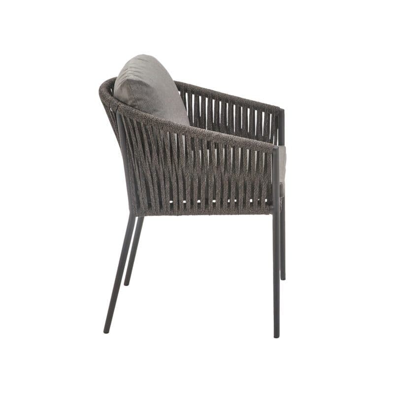 CASA DOMA "Falcone" Diningsessel, Alu anthrazit, Rope anthrazit