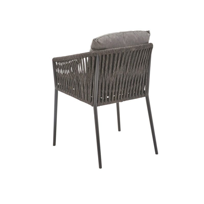 CASA DOMA "Falcone" Diningsessel, Alu anthrazit, Rope anthrazit