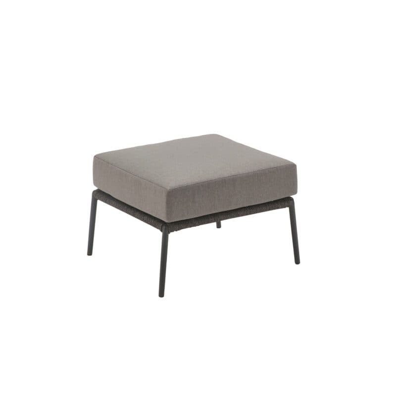 CASA DOMA "Falcone" Loungehocker, Aluminium anthrazit, Rope anthrazit