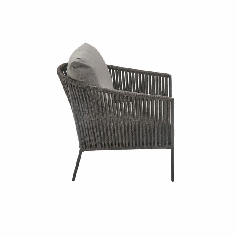 CASA DOMA "Falcone" Loungesessel, Aluminium anthrazit, Rope anthrazit