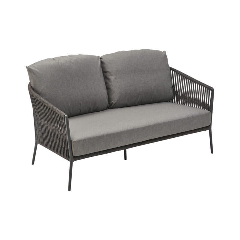 CASA DOMA "Falcone" Loungesofa, Aluminium anthrazit, Rope anthrazit