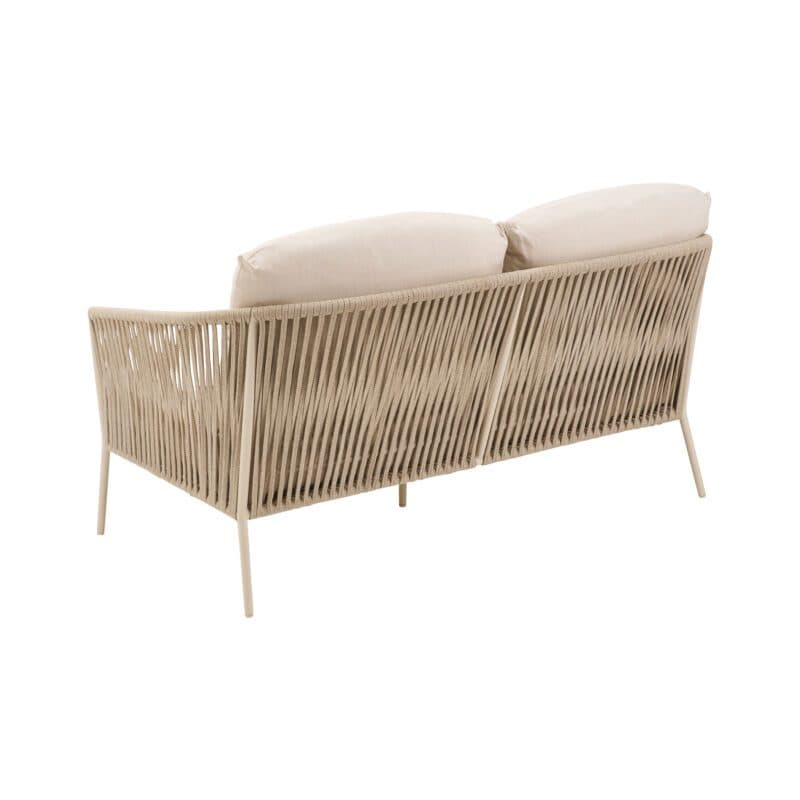 CASA DOMA "Falcone" Loungesofa, Aluminium cream, Rope fossil