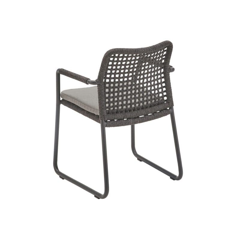 CASA DOMA "Fasano" Gartenstuhl mit Kufengestell, Alu anthrazit, Rope anthrazit - Quadro