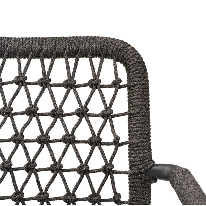 CASA DOMA "Fasano" Stapelstuhl, Alu anthrazit, Rope anthrazit Knoten