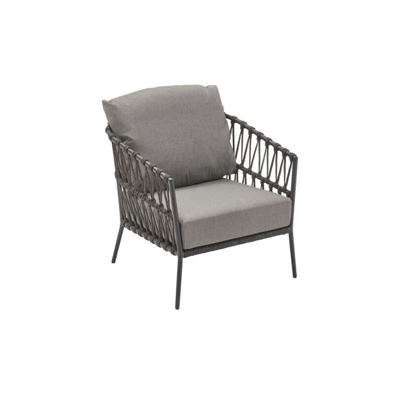 CASA DOMA "Messina" Loungesessel, Alu anthrazit, Rope anthrazit