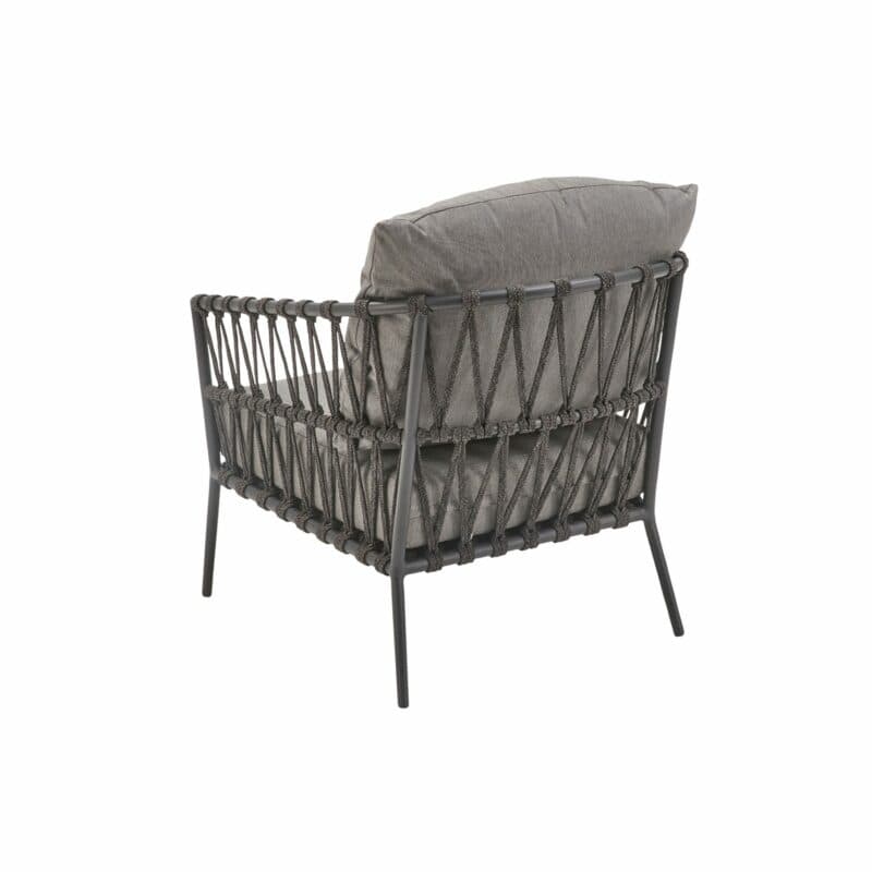 CASA DOMA "Messina" Loungesessel, Alu anthrazit, Rope anthrazit