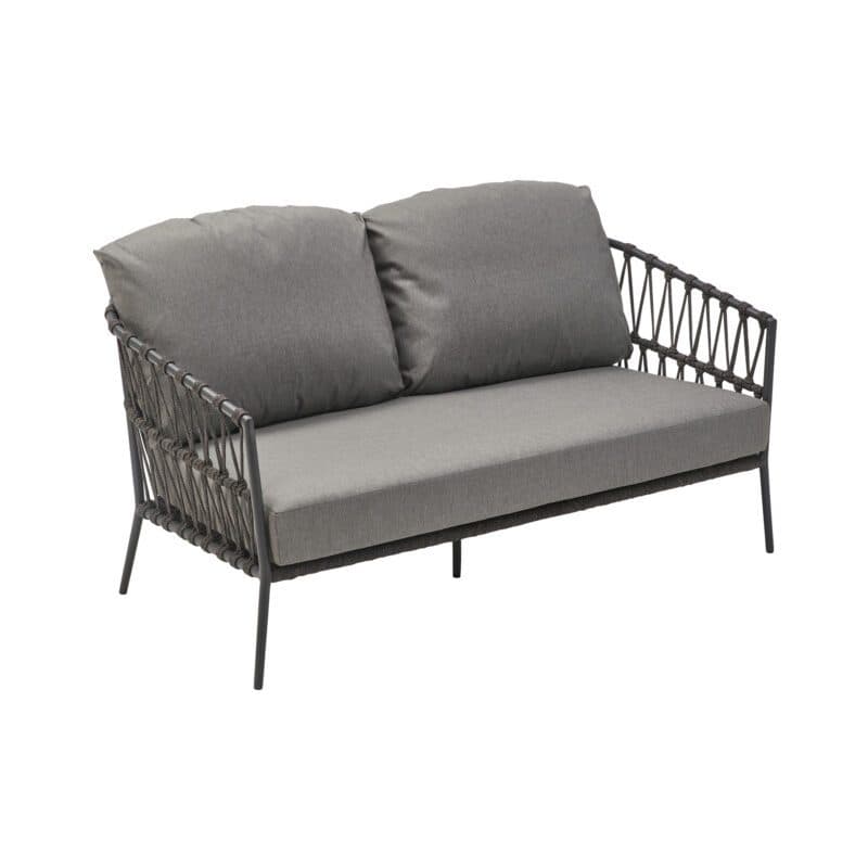 CASA DOMA "Messina" Loungesofa, Alu anthrazit, Rope anthrazit