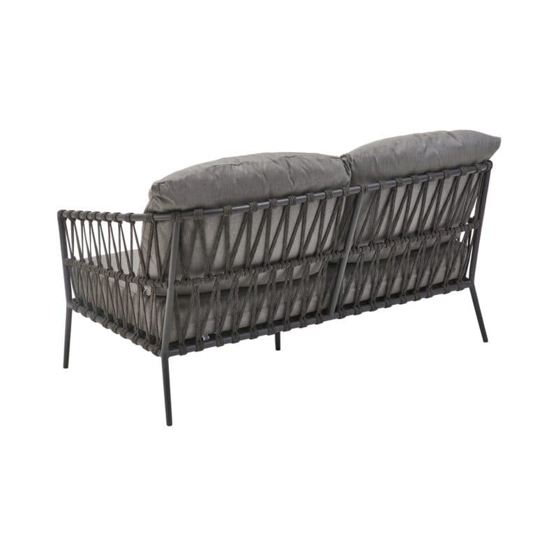 CASA DOMA "Messina" Loungesofa, Alu anthrazit, Rope anthrazit