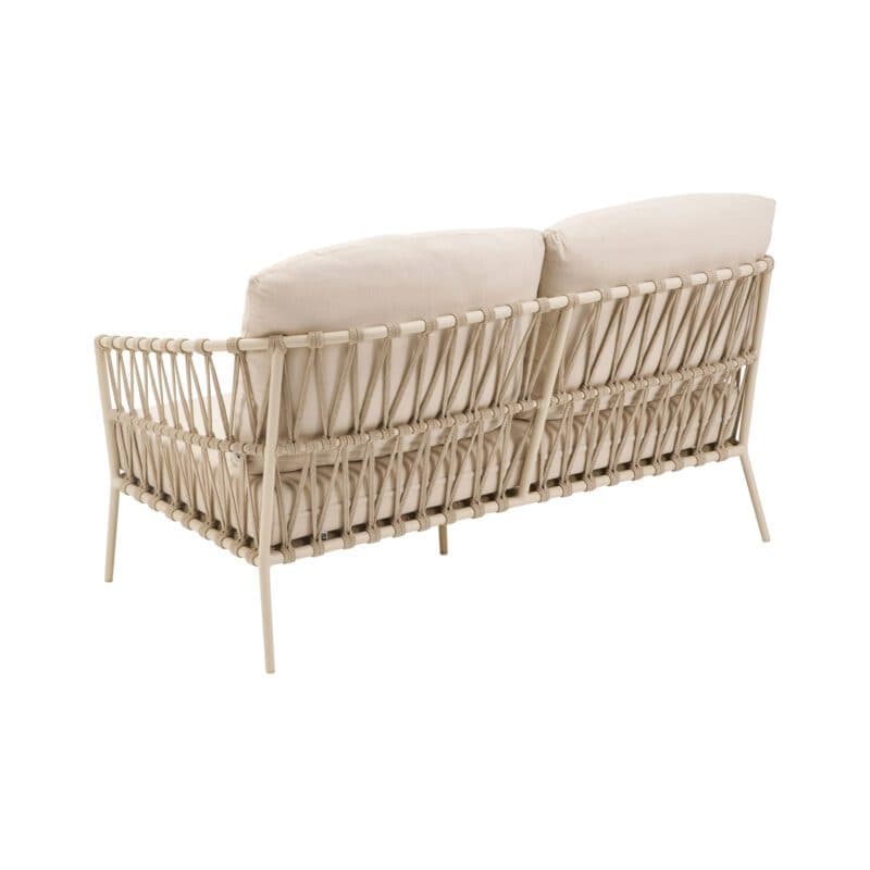 CASA DOMA "Messina" Loungesofa, Alu cream, Rope fossil