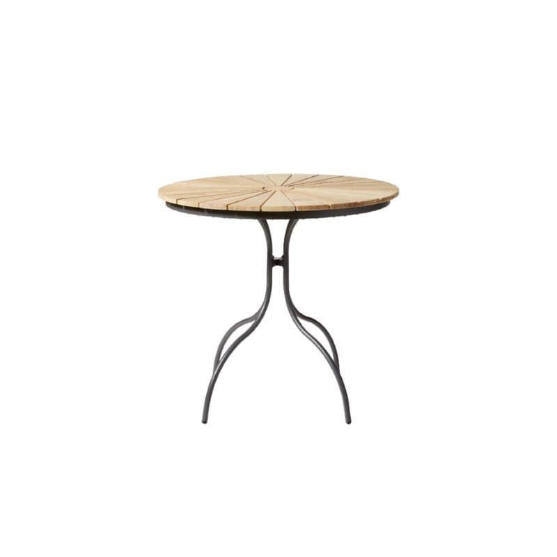 Cinas "Ellen" Gartentisch Ø 80 cm, Alu anthrazit, Tischplatte Teak