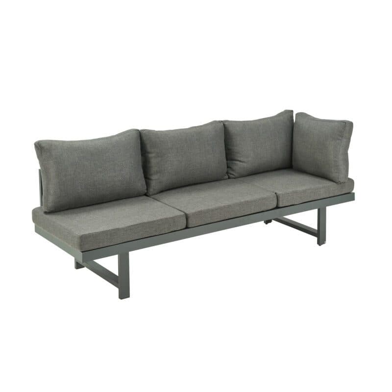 Liadomo "Callipo" Multifunkionsliege 216x60x35 cm, Alu anthrazit, Bezug Olefin grau