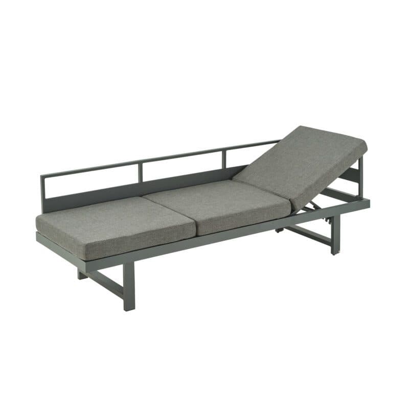 Liadomo "Callipo" Multifunkionsliege 216x60x35 cm, Alu anthrazit, Bezug Olefin grau