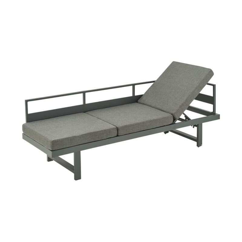 Liadomo "Callipo" Multifunkionsliege 216x60x35 cm, Alu anthrazit, Bezug Olefin grau
