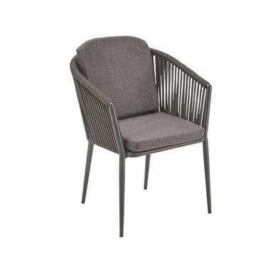 Liadomo "Carano" Diningsessel, Alu anthrazit, Rope anthrazit