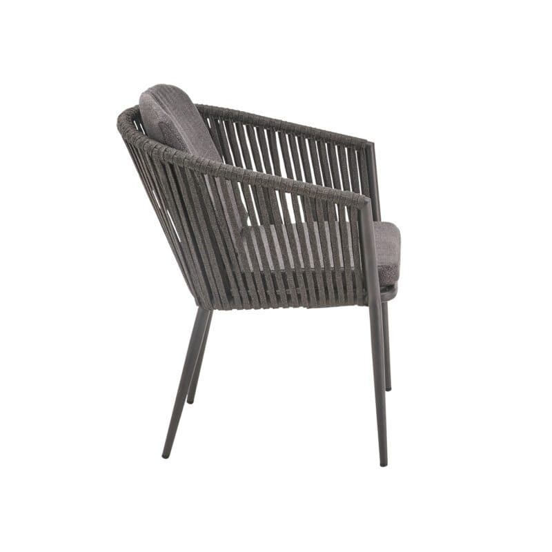 Liadomo "Carano" Diningsessel, Alu anthrazit, Rope anthrazit